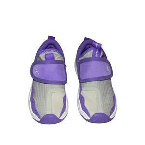Nike Jordan 23/7 Kids Slip On Shoes Purple Venom Gray EUC Big Kid Youth Sz 1.5Y
